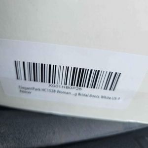 Elegant Park White booties (wedding boots) Size 9 white with lace inset